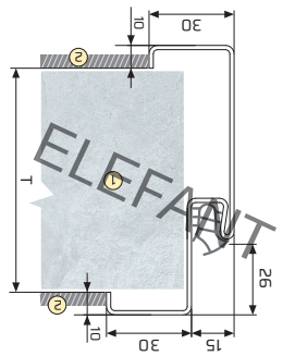 zárubeň YHtm 150-800P ocel