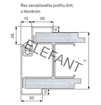 zárubeň sádr.SHtm 75-600P ocel