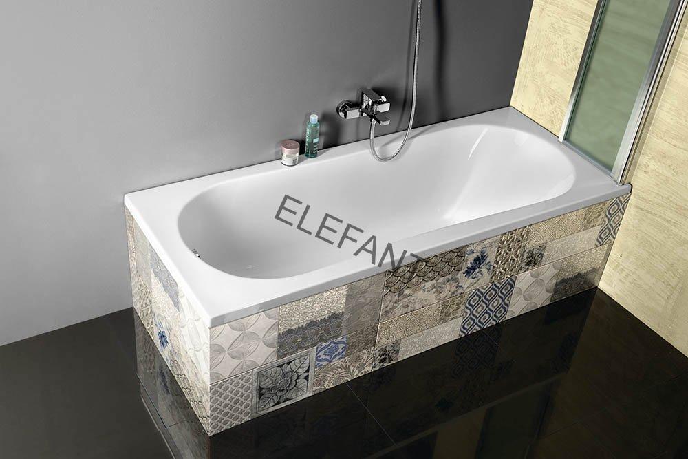 JIZERA vana 160x70x39cm, bez nožiček, bílá